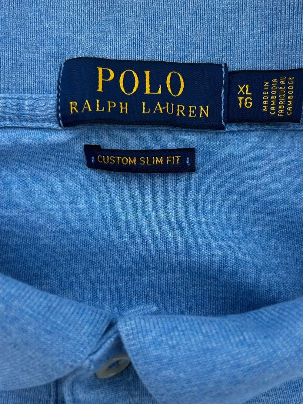 Polo by Ralph Lauren Men’s Bright Blue Classic Polo Shirt-Slim Fit XL